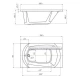 Акриловая ванна 120x70 см 1Marka Elegance 01эл1270