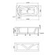 Акриловая ванна 140x70 см 1Marka Elegance 01эл1470