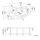 Акриловая ванна 170x100 см L Marka One Julianna 01дж1410л