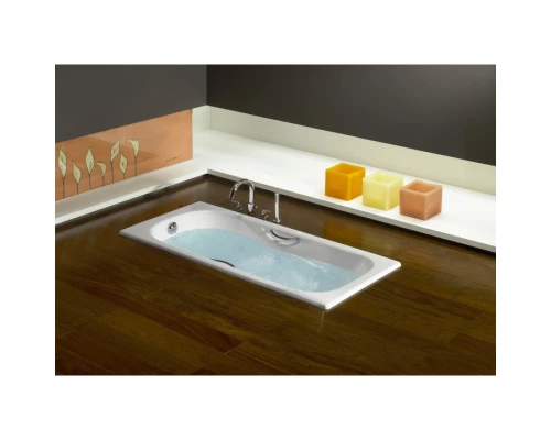 Чугунная ванна 170x75 см с противоскользящим покрытием Roca Malibu SET/2309G000R/526803010/150412330