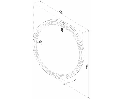 Зеркало 77x77 см Conti Talisman ZLP36