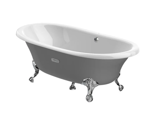 Чугунная ванна 170x85 см с противоскользящим покрытием Roca Newcast Gray 233650000