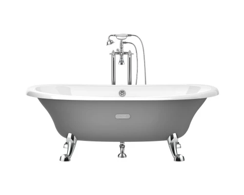 Чугунная ванна 170x85 см с противоскользящим покрытием Roca Newcast Gray 233650000