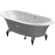 Чугунная ванна 170x85 см с противоскользящим покрытием Roca Newcast Gray 233650000