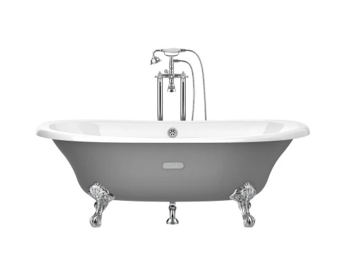 Чугунная ванна 170x85 см с противоскользящим покрытием Roca Newcast Gray 233650000