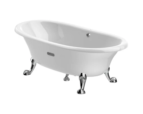 Чугунная ванна 170x85 см с противоскользящим покрытием Roca Newcast White 233650007