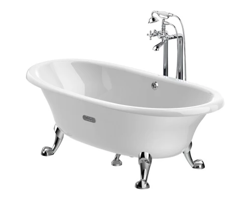 Чугунная ванна 170x85 см с противоскользящим покрытием Roca Newcast White 233650007