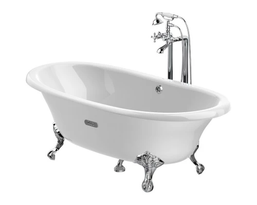 Чугунная ванна 170x85 см с противоскользящим покрытием Roca Newcast White 233650007