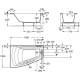Акриловая ванна 150x100 см левая Roca Hall Angular ZRU9302864