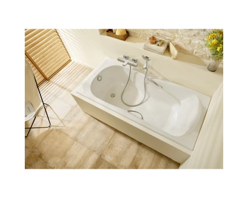 Чугунная ванна 150x80 см с противоскользящим покрытием Roca Haiti SET/2332G000R/526804210/150412330