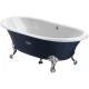 Чугунная ванна 170x85 см с противоскользящим покрытием Roca Newcast Navy Blue 233650004