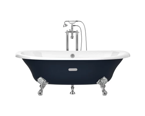 Чугунная ванна 170x85 см с противоскользящим покрытием Roca Newcast Navy Blue 233650004