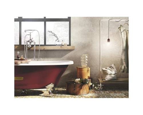 Чугунная ванна 170x85 см с противоскользящим покрытием Roca Newcast Bordeaux 233650003