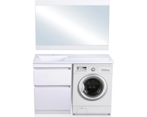 Тумба с раковиной белый глянец 115 см Style Line Даллас СС-00000515 + СС-00000518