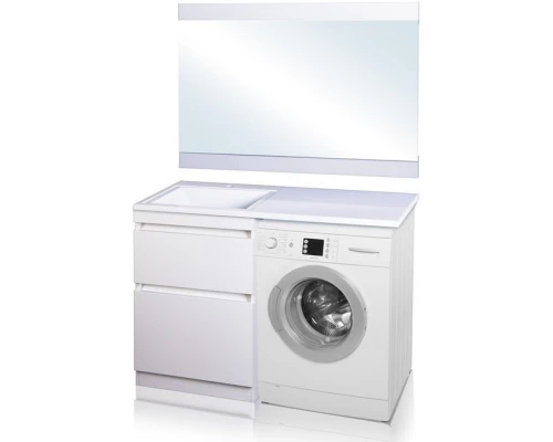 Тумба с раковиной белый глянец 115 см Style Line Даллас СС-00000515 + СС-00000518