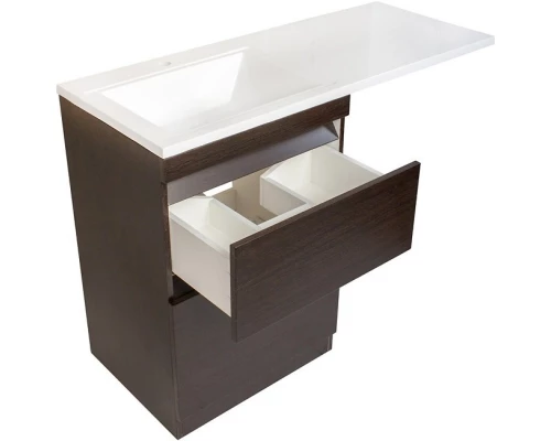 Тумба с раковиной венге 120 см Style Line Даллас СС-00000424 + СС-00000367