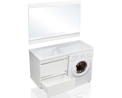 Тумба с раковиной белый глянец 120 см Style Line Даллас СС-00000469 + СС-00000367