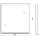 Зеркало 80x80 см BelBagno Marino SPC-MAR-800-800-LED-TCH