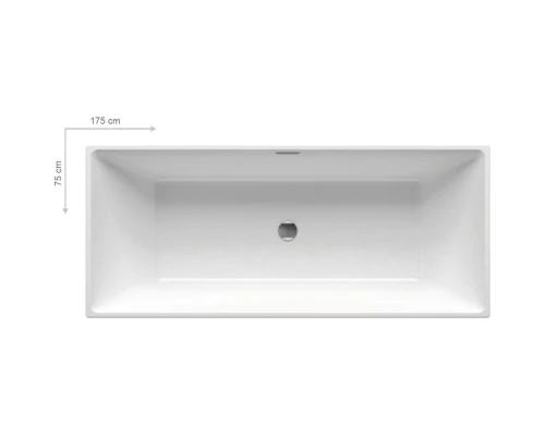 Акриловая отдельностоящая ванна Freedom R 1750x750 мм Ravak XC00100021