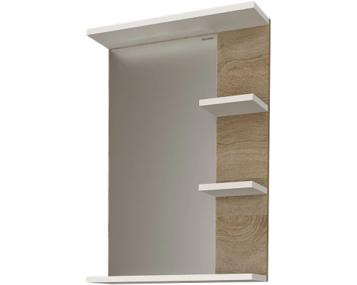 Зеркало 47x70 см дуб сонома/белый глянец Grossman Поло 204701