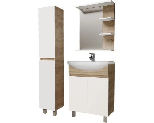 Тумба дуб сонома/белый глянец 59 см Grossman Поло 106011