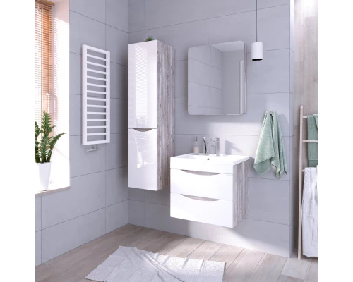 Тумба бетон пайн/белый глянец 59 см Grossman Талис 106010