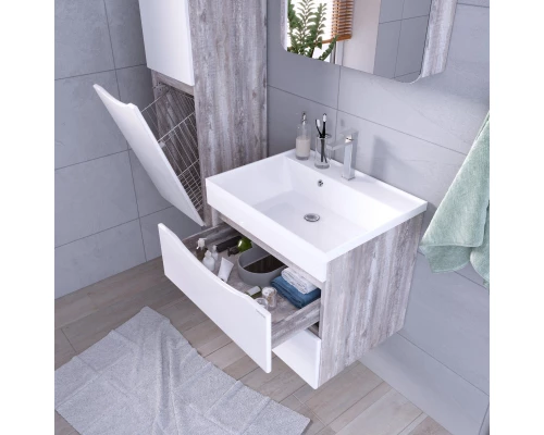 Тумба бетон пайн/белый глянец 79 см Grossman Талис 108014