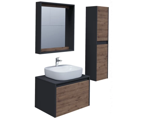 Пенал подвесной дуб веллингтон/графит L/R Grossman Смарт 303011