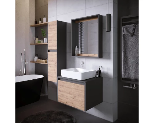 Тумба дуб веллингтон/графит 60 см Grossman Смарт 106009