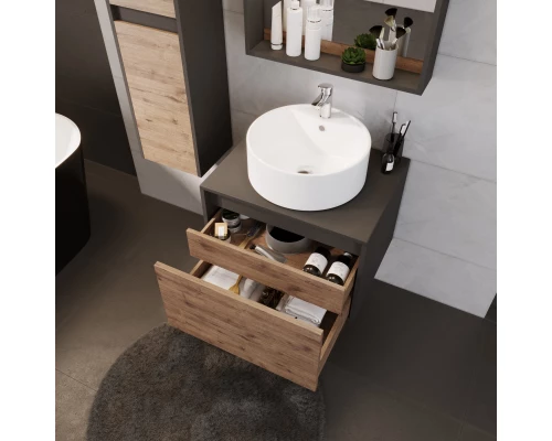 Тумба дуб веллингтон/графит 60 см Grossman Смарт 106009