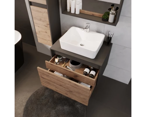 Тумба дуб веллингтон/графит 70 см Grossman Смарт 107009