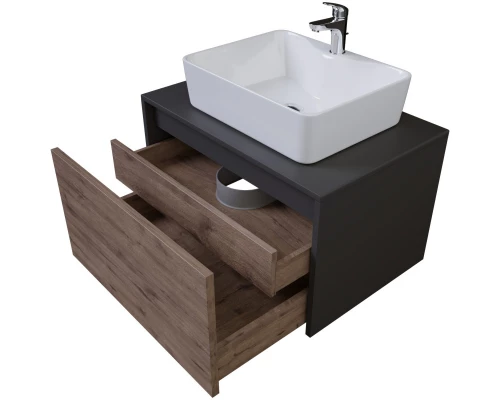 Тумба дуб веллингтон/графит 70 см Grossman Смарт 107009