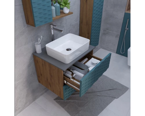 Тумба дуб веллингтон/бриз матовый 65 см Grossman Альба 106502