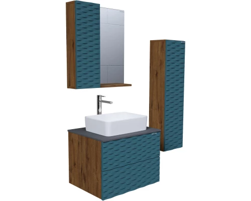 Тумба дуб веллингтон/бриз матовый 65 см Grossman Альба 106502