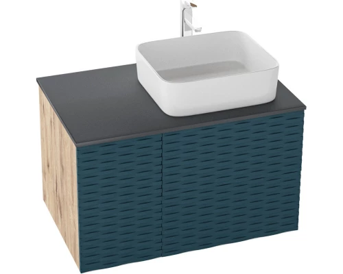 Тумба дуб веллингтон/бриз матовый 80 см Grossman Альба 108012