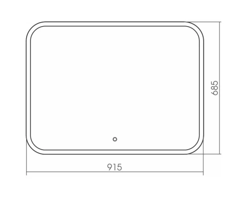Зеркало 91,5x68,5 см Grossman Comfort 690680