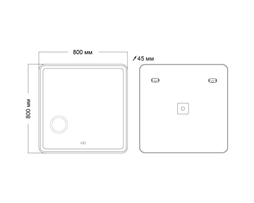 Зеркало 80x80 см Grossman Leo 168080
