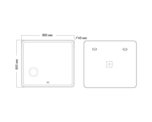 Зеркало 90x80 см Grossman Leo 169080