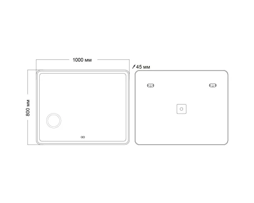 Зеркало 100x80 см Grossman Leo 1610080