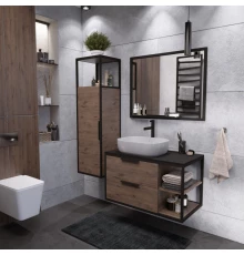 Комплект мебели дуб веллингтон/черный 90 см Grossman Лофт 109001 + GR-3020 + 209001