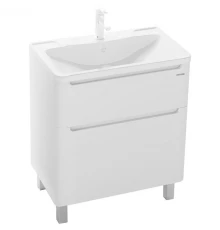 Тумба с раковиной белый глянец 70 см Grossman Адель 107005 + 4627173210232