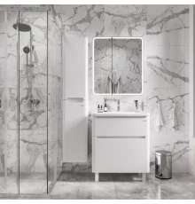 Комплект мебели белый глянец 70 см Grossman Адель 107005 + 4627173210232 + 207004