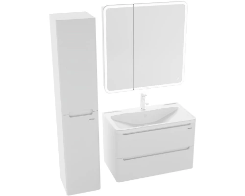 Тумба с раковиной белый глянец 79,7 см Grossman Адель 108003 + 4627173210249