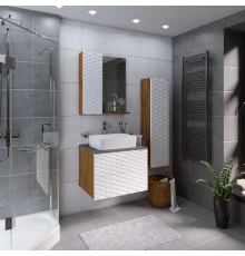 Комплект мебели дуб веллингтон/белый матовый 65 см Grossman Альба 106503 + GR-3016 + 206501