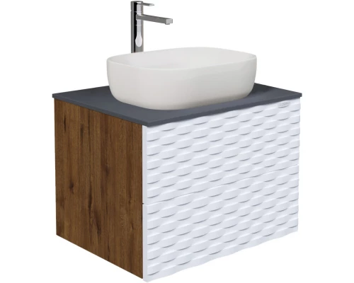 Комплект мебели дуб веллингтон/белый матовый 65 см Grossman Альба 106503 + GR-3020 + 206501