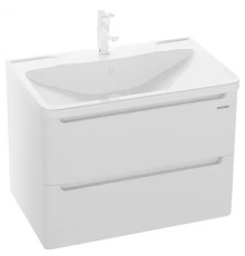 Тумба с раковиной белый глянец 70 см Grossman Адель 107006 + 4627173210232