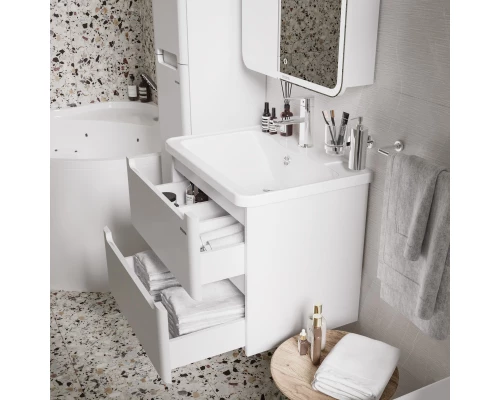 Комплект мебели белый глянец 60 см Grossman Адель 106006 + 4627173210225 + 206004