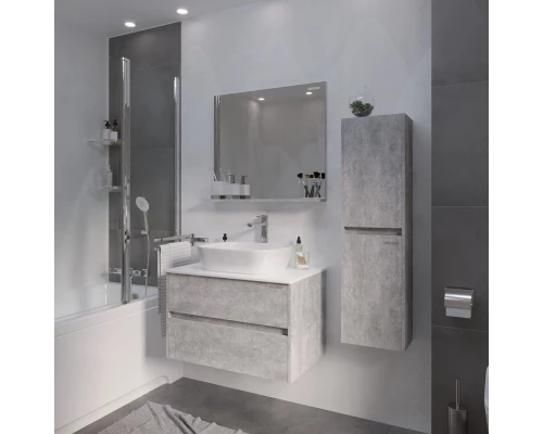 Тумба с раковиной светлый цемент 80 см Grossman Эдванс 108010 + GR-3020