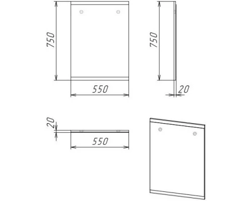 Комплект мебели дуб веллингтон/бетон 80 см Grossman Бруно 108008 + GR-3016 + 205506