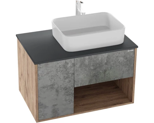 Комплект мебели дуб веллингтон/бетон 80 см Grossman Бруно 108008 + GR-3016 + 205506